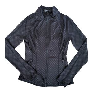 Beach Riot Sport Reina Running Jacket Stretch Black Check Women’s Size Small